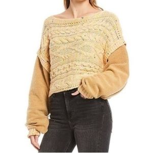 NWT Free People Honeycomb Combo Sweater Size L